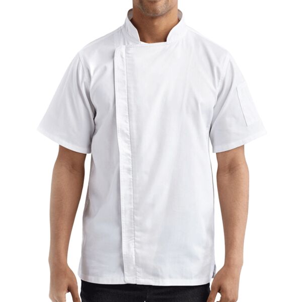 Unisex Zip-Close Short Sleeve Chef's Coat Thumbnail