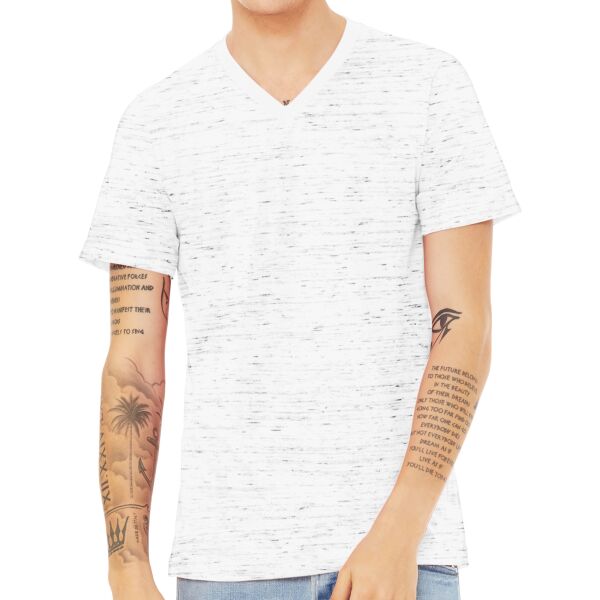 Unisex Textured Jersey V-Neck T-Shirt Thumbnail