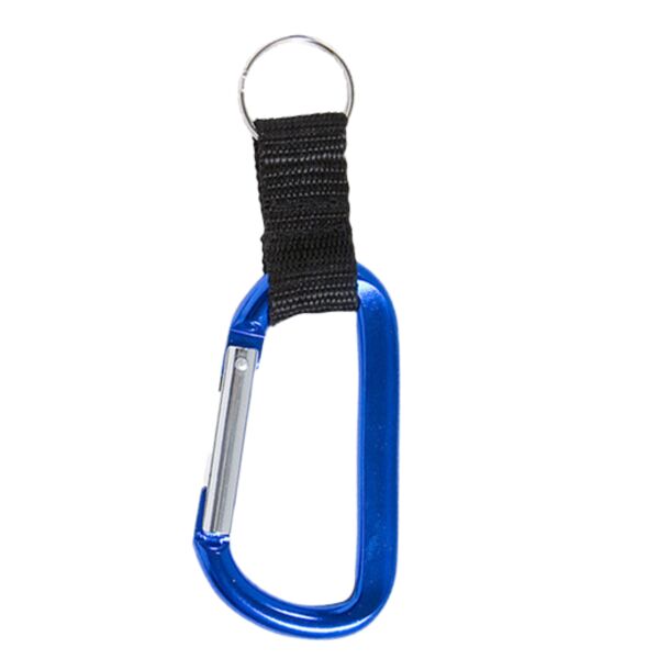 Carabiner With Strap And Split Ring Keychain Thumbnail