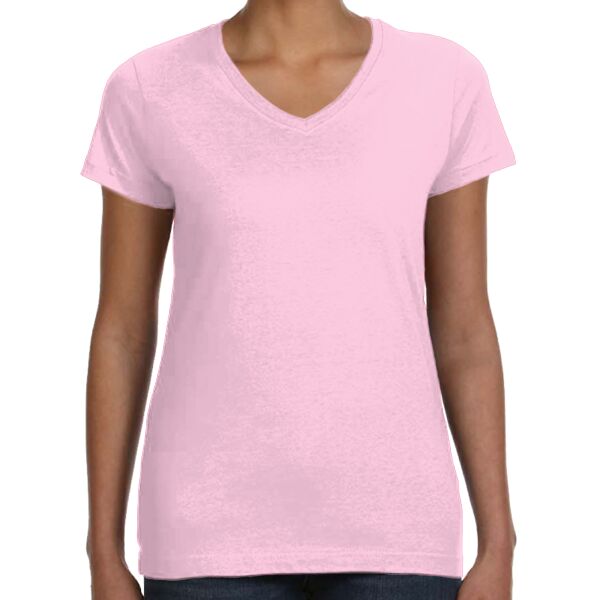 Ladies' V-Neck Fine Jersey T-Shirt Thumbnail