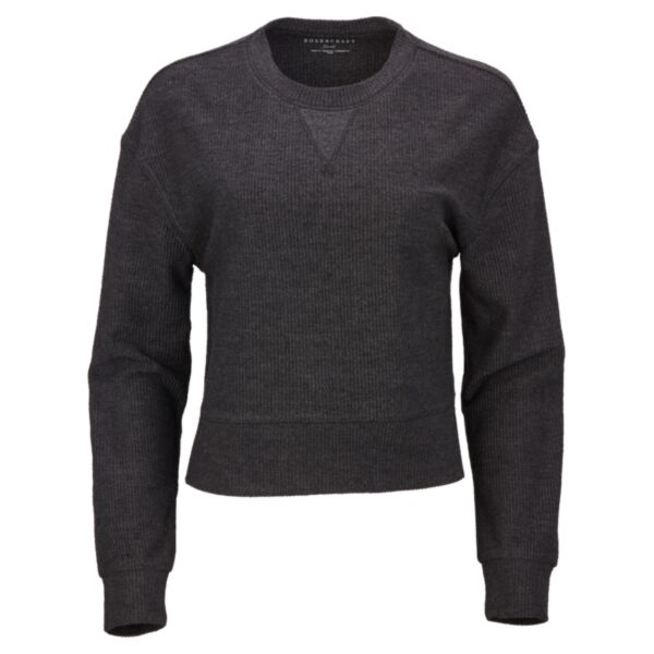 Women's Ribbed Knit Cropped Boxy Crew Thumbnail