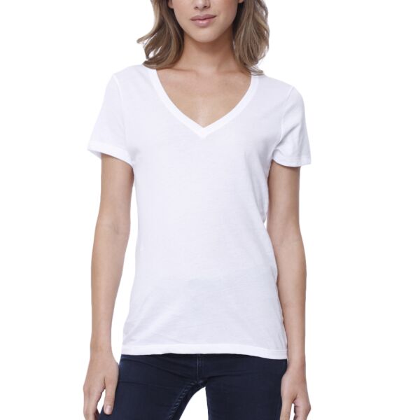 Ladies' Cotton V-Neck T-Shirt Thumbnail
