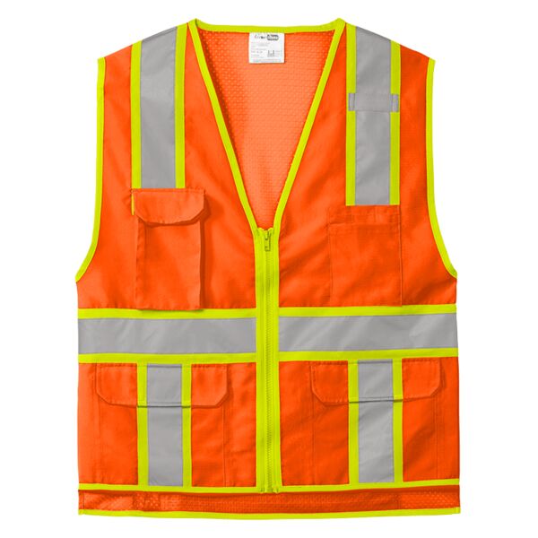 Ansi 107 Class 2 Surveyor Zippered Two Tone Vest Thumbnail