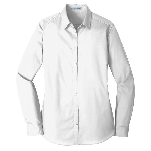 Port Authority Ladies Long Sleeve Carefree Poplin Shirt Thumbnail
