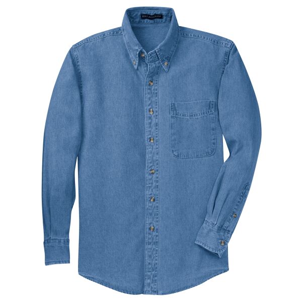 Port Authority Tall Long Sleeve Denim Shirt Thumbnail