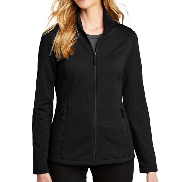 Port Authority Ladies Grid Fleece Jacket Thumbnail