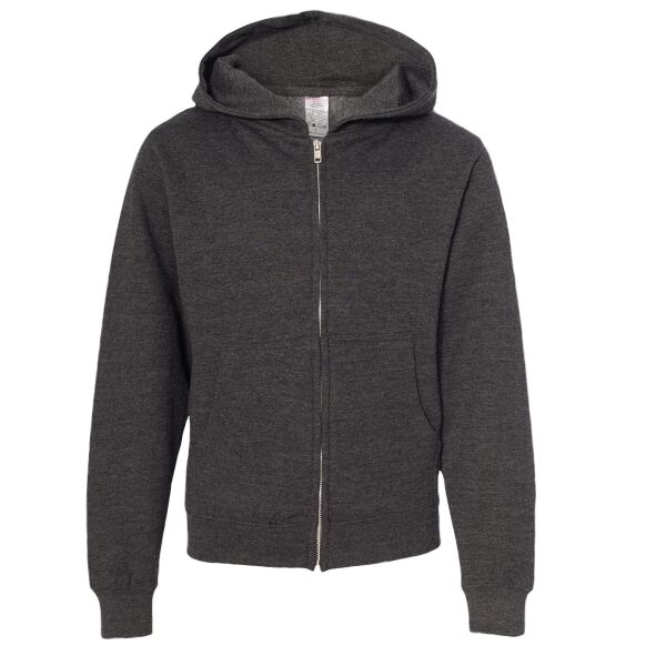 Youth Midweight Hooded Full-Zip Sweatshirt** Thumbnail