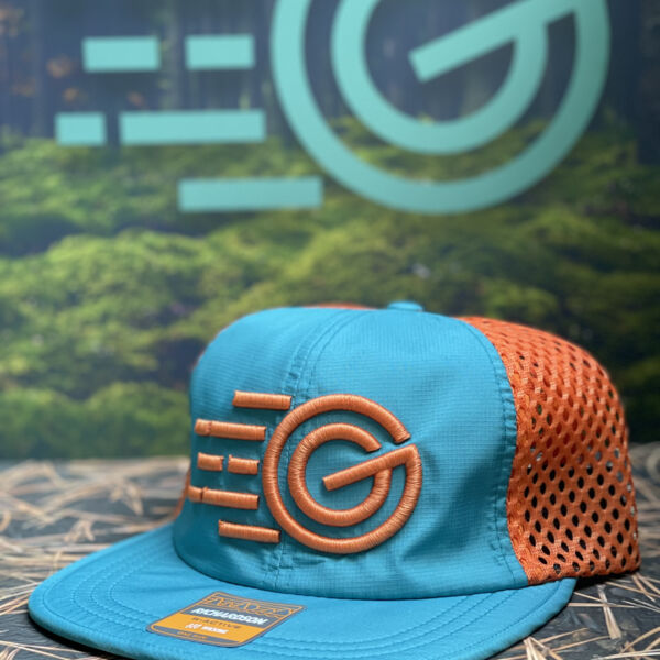 Greener Gear Rouge Wide Set Mesh Cap - Teal/Orange Thumbnail