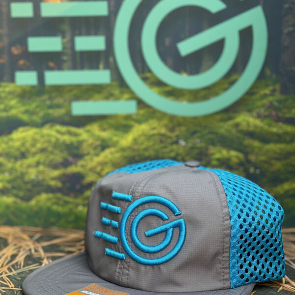 Greener Gear Rouge Wide Set Mesh Cap - Charcoal/Cyan Thumbnail