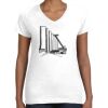 Women's Fine Jersey V-Neck Tee Thumbnail