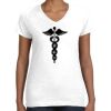 Women's Fine Jersey V-Neck Tee Thumbnail