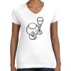 Women's Fine Jersey V-Neck Tee Thumbnail