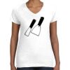 Women's Fine Jersey V-Neck Tee Thumbnail