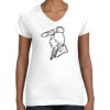 Women's Fine Jersey V-Neck Tee Thumbnail