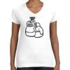 Women's Fine Jersey V-Neck Tee Thumbnail