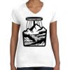 Women's Fine Jersey V-Neck Tee Thumbnail